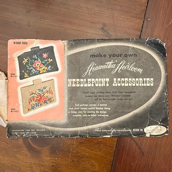 Hiawatha Heirloom Art Rare Vintage Hiawatha Heirloom Needlepoint